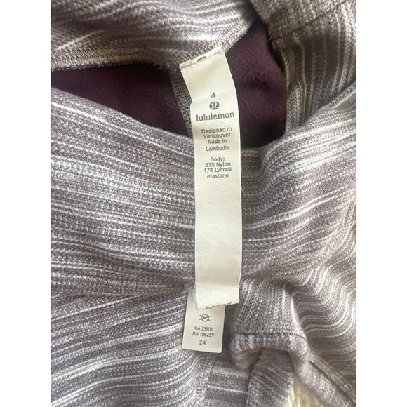 Lululemon Align Crop 21" Mini Space Dye Herringbone Heathered Black Cherry 4 - Picture 8 of 8